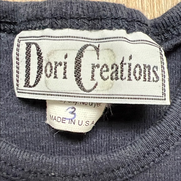 Dori Creations Navy Rhinestones Peace Sign Design Kids Tank Top Size 3 - Picture 2 of 14